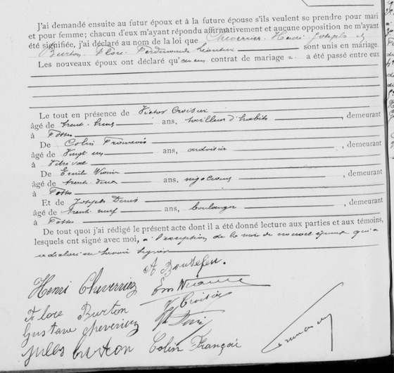 La suite du même acte — les quatre témoins et les neuf signatures
